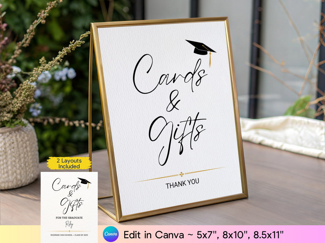 Cards & Gifts Custom Graduation Party Sign
