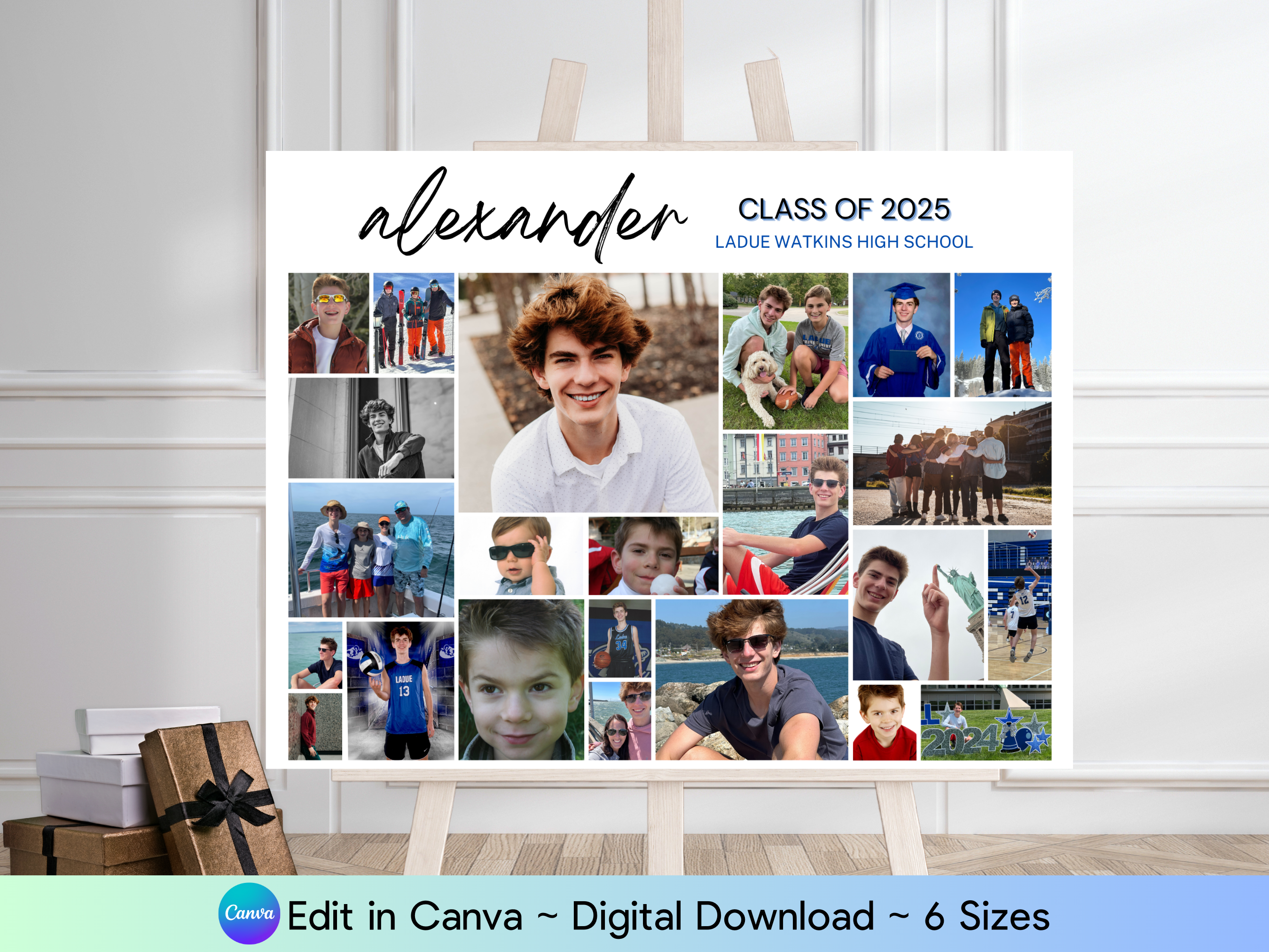 Custom Graduation Photo Collage Welcome Sign | Digital Download ...