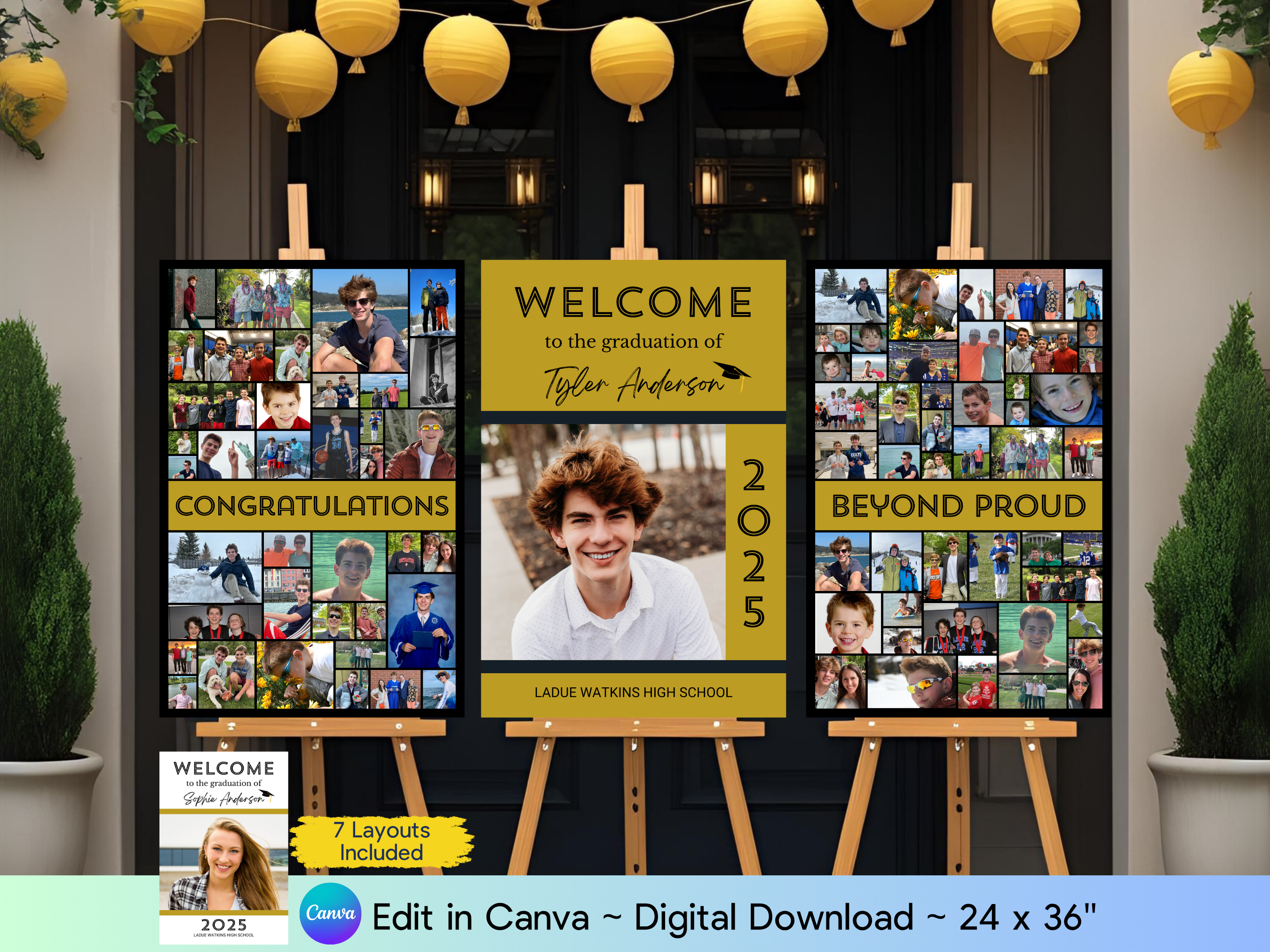 3-Sign Custom Welcome To Graduation Bundle Vertical | Digital Download ...