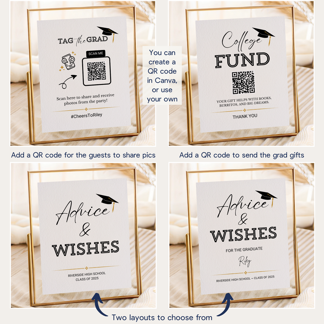 Printable Graduation Girl Table