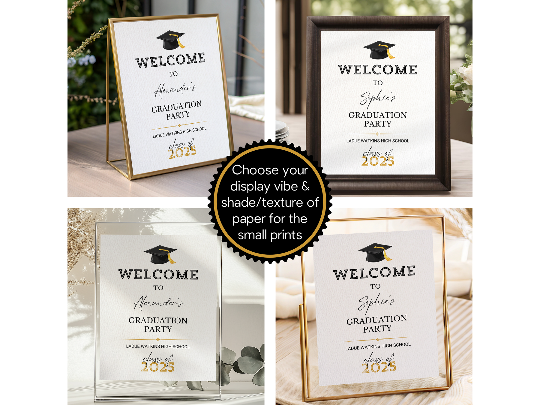 Graduation Sign Only Graduation Party Welcome Sign Template Text Only | Digital Download ...